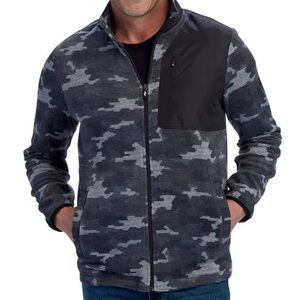 SKECHERS Golounge Boundless Fleece Recovery Jacket Gray Black Camo Men S